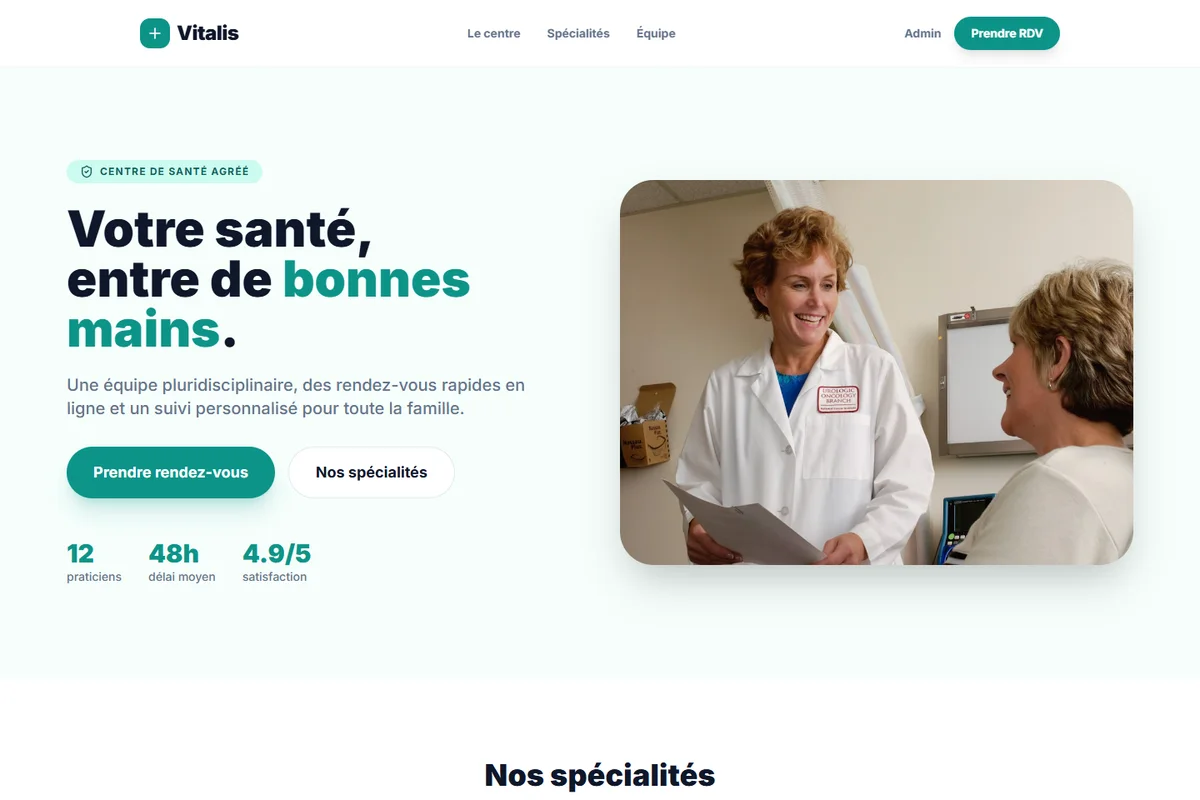Aperçu du site Centre Vitalis